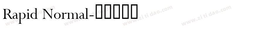 Rapid Normal字体转换